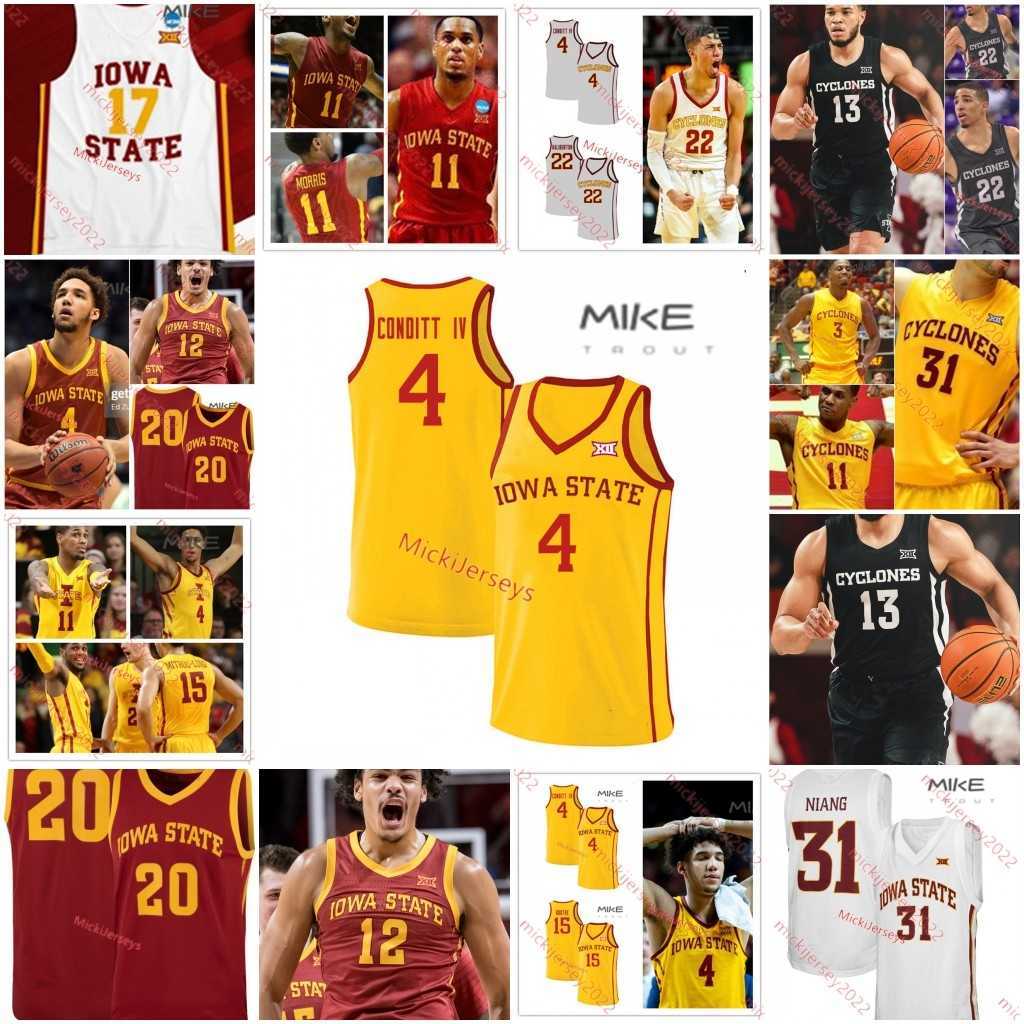 

Custom Stitched Iowa State Cyclones Basketball Jersey Tyrese Haliburton Georges Niang Melvin Ejim Monte Morris DeAndre Kane Royce White Marcus Fizer Jerseys, Iowa state gold