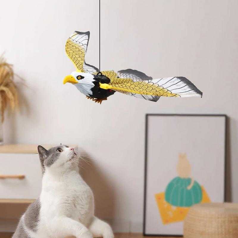 Chasing Joy: Realistic Electronic Eagles/Parrrots Kitty Toy with Motion Sensor