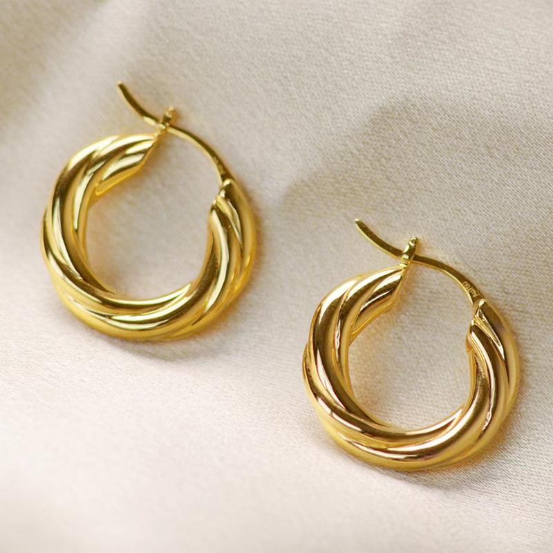Huggie YUNLI Real 18K Gold Hoop Earrings Pure AU750 Vintage Twist Earrings Fine Jewelry Gifts for Women RA026
Huggie YUNLI Real 18K Gold Hoop Earrings Pure AU750 Vintage Twist Earrings Fine Jewelry Gifts for Women RA026