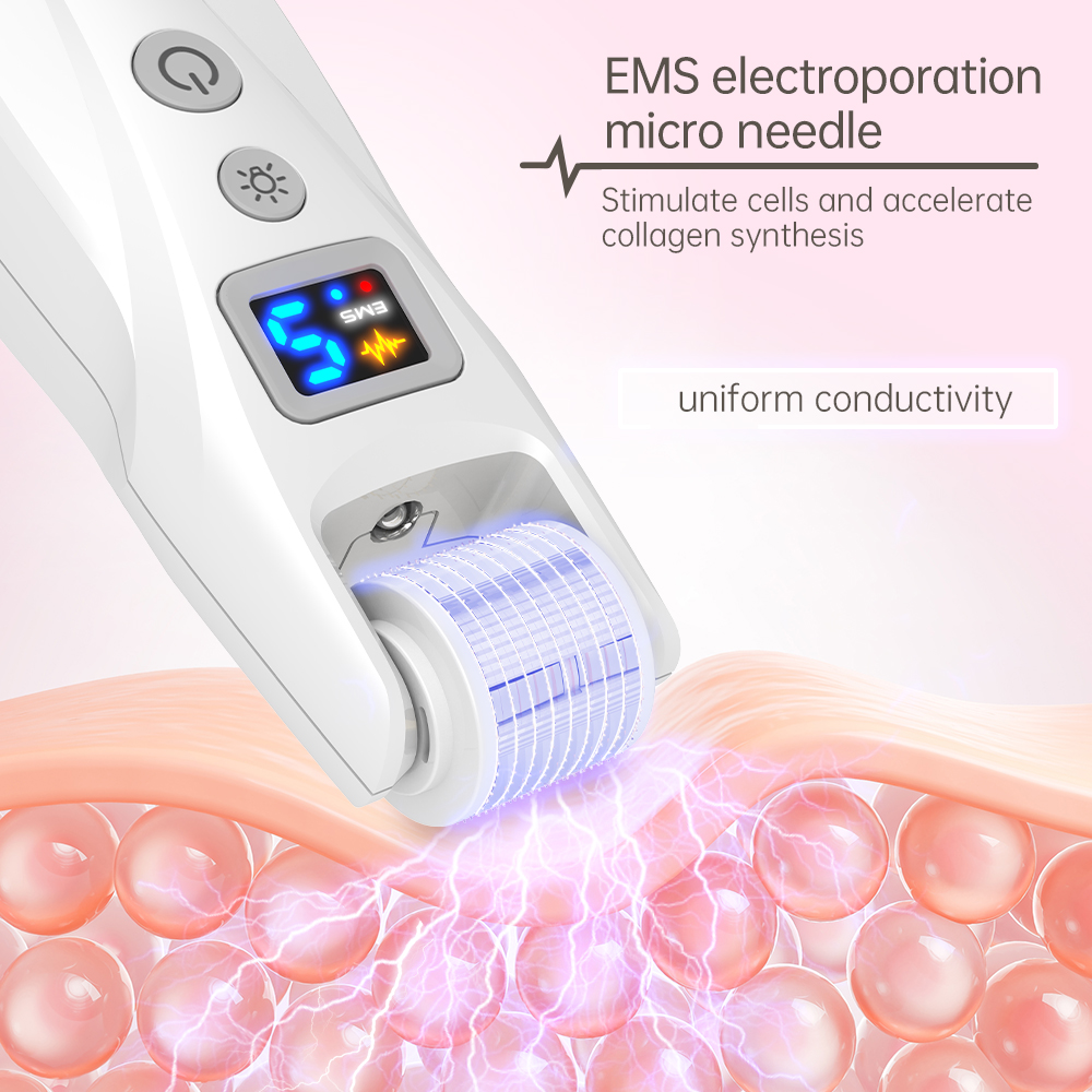 Electric Bio roller G5 EMS Microcurrent 2 Kinds LED Lights Blue Light Anti-inflammatory Red Light Anti-aging Reduces Wrinkles Vibration Roller Microne