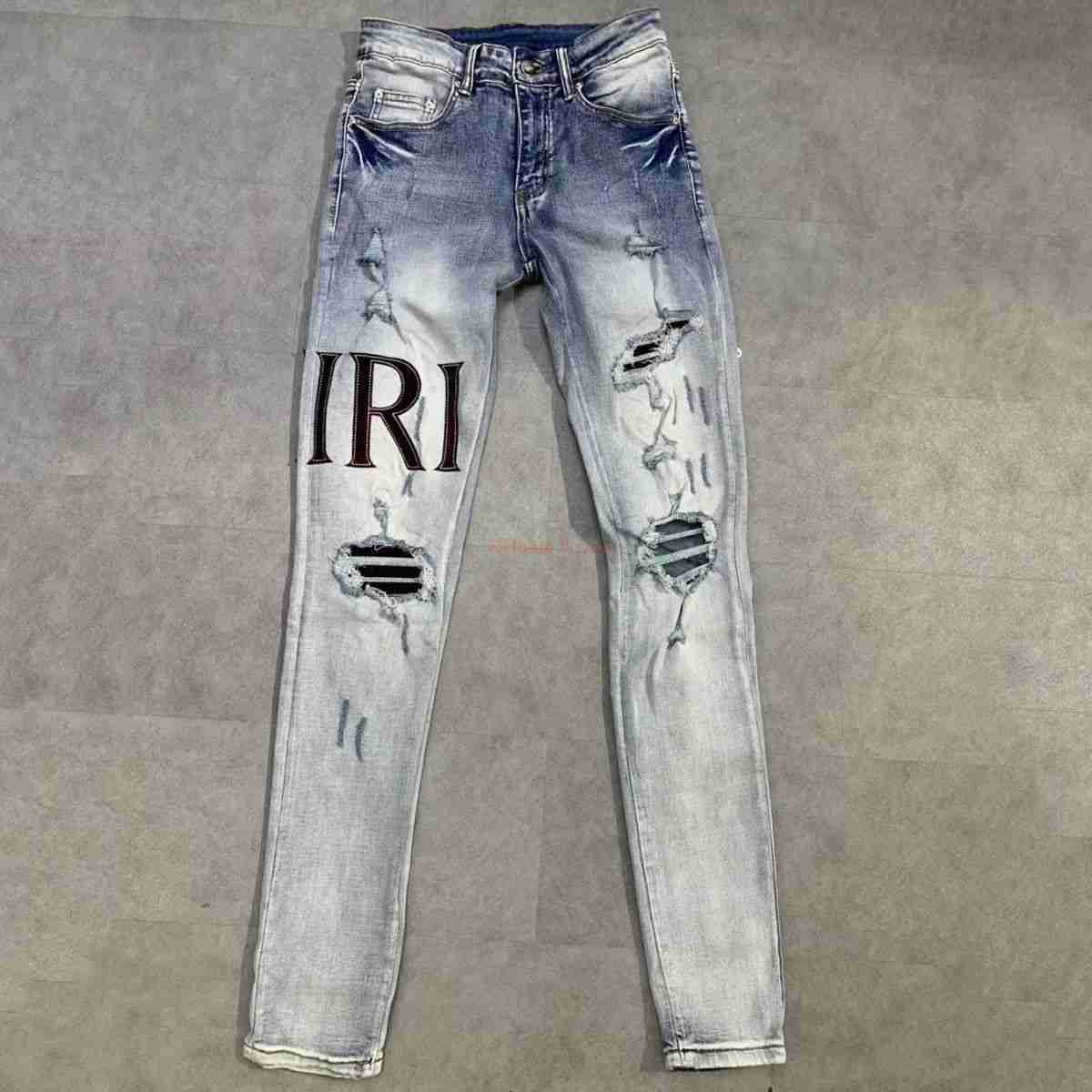 Designer Clothing Amires Jeans Denim Pants Amies High Street Trendy American Style Distressed Jeans Mens Patchwork Elastic Slim Fitting Small Leg Pants Distressed, Picture color
Designer Clothing Amires Jeans Denim Pants Amies High Street Trendy American Style Distressed Jeans Mens Patchwork Elastic Slim Fitting Small Leg Pants Distressed, Picture color
