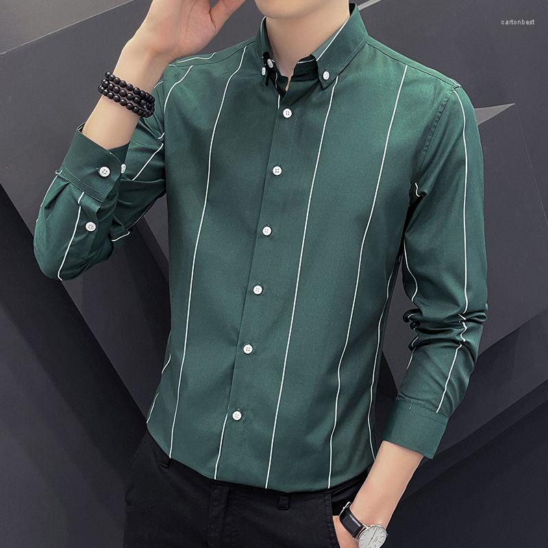 Men's Dress Shirts 2023 Men Spring Autumn Striped Long Sleeve Men's Korean Slim Fit Male Business Casual Blouses I108, White
Men's Dress Shirts 2023 Men Spring Autumn Striped Long Sleeve Men's Korean Slim Fit Male Business Casual Blouses I108, White