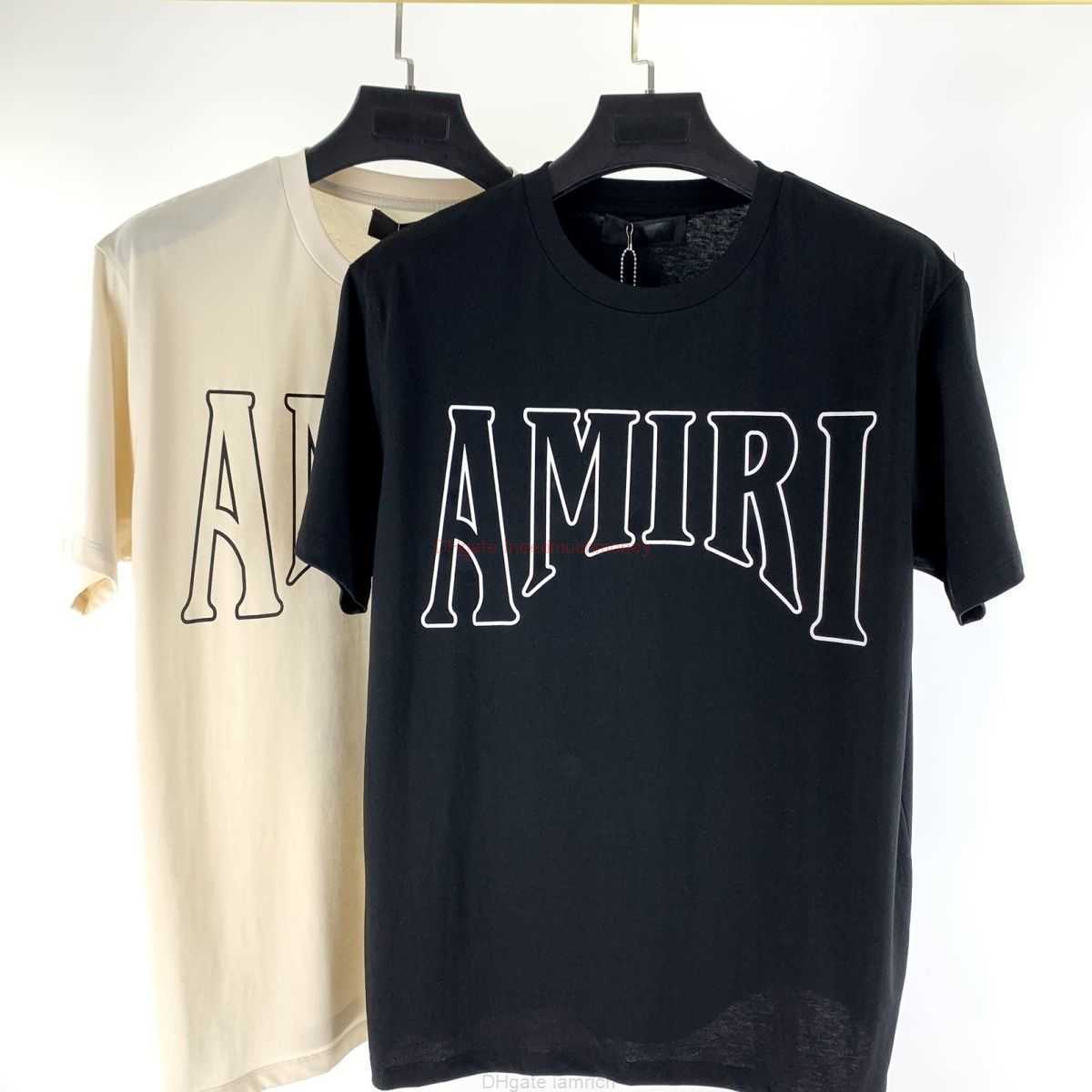 Designer Fashion Clothing Amires Tees Am Tshirt Springsummer New Amies Pullover Round Neck Letter Print Back Sun Unisex Apricot Short Sleeve Tshirt Luxury Casual To, Black
Designer Fashion Clothing Amires Tees Am Tshirt Springsummer New Amies Pullover Round Neck Letter Print Back Sun Unisex Apricot Short Sleeve Tshirt Luxury Casual To, Black