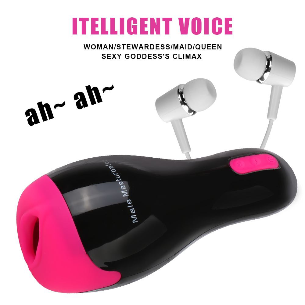 Masturbators Voice Sex Cup Male Masturbation Cup Sex Toy for Men Automatic Heating Sucking Vibrator Oral Masturbation 12 Frequency 230524
