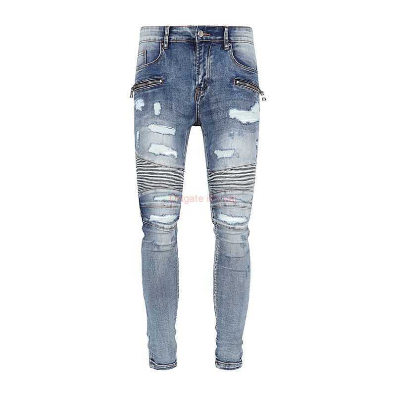 Designer Clothing Amires Jeans Denim Pants Amies Jeans Mens Fashion Brand Light Blue Bull Mx2 Washed Worn Motorcycle Splice Hole Slim Fit High Street Pants Distresse
Designer Clothing Amires Jeans Denim Pants Amies Jeans Mens Fashion Brand Light Blue Bull Mx2 Washed Worn Motorcycle Splice Hole Slim Fit High Street Pants Distresse