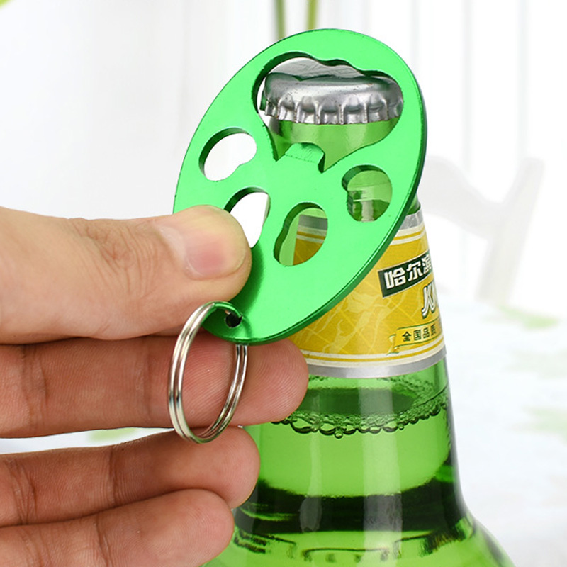 Aluminium Alloy Dog Paw Keychain Bottle Opener Beer Opener Tool Key Tag Chain Ring Random Colors Wholesale