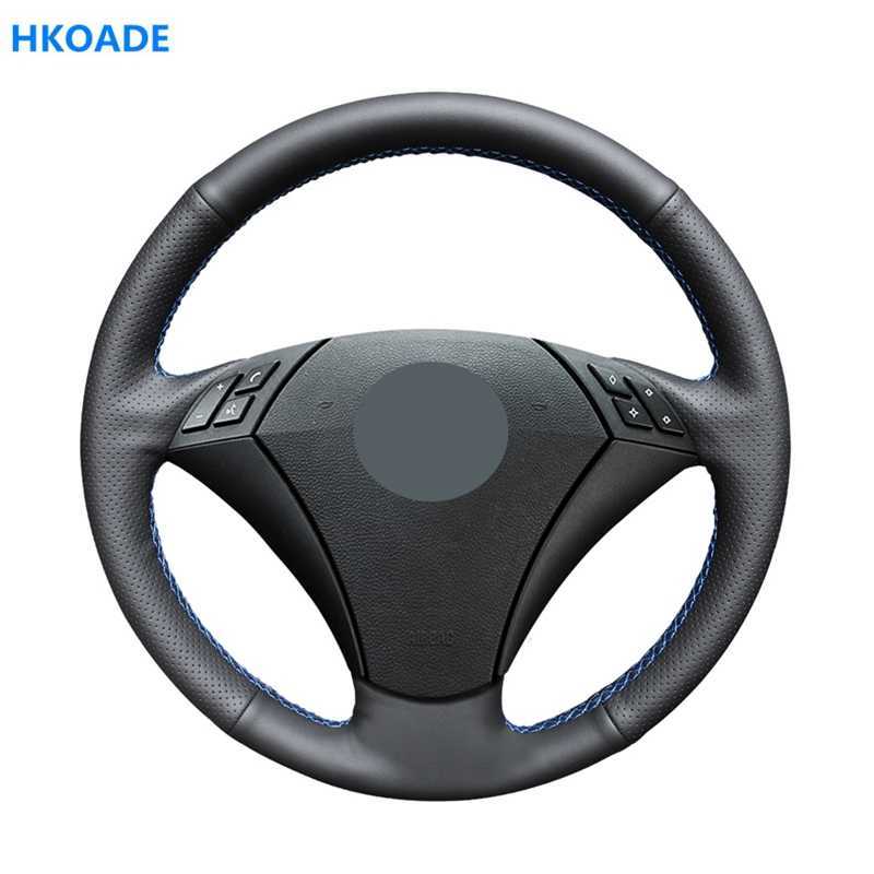 Steering Wheel Covers Customize DIY Micro Fiber Leather Car Steering Wheel Cover For BMW 523 530 523li 525 520li 535 545i E60 Car Interior G230524 G23