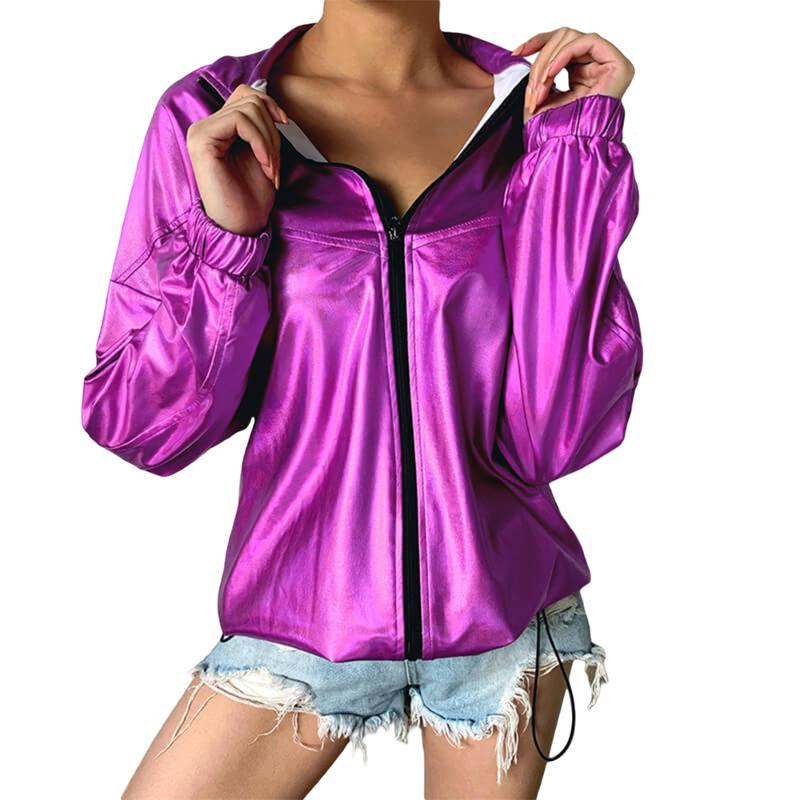 Women' Jackets 2023 Autumn Women Solid Color Jacket Fashion Loose Zipper Closure Coat With Drawstring Design Female Turtleneck Thin, Purple
Women' Jackets 2023 Autumn Women Solid Color Jacket Fashion Loose Zipper Closure Coat With Drawstring Design Female Turtleneck Thin, Purple