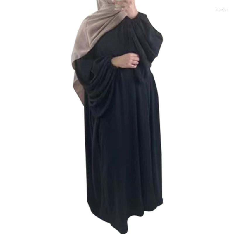 Ethnic Clothing Tax Products Turkey Abaya Crewneck Muslim Woman Dress Balloon Sleeves Big Swing Solid Color Kaftan Dubai Luxury Loose Robe
Ethnic Clothing Tax Products Turkey Abaya Crewneck Muslim Woman Dress Balloon Sleeves Big Swing Solid Color Kaftan Dubai Luxury Loose Robe
