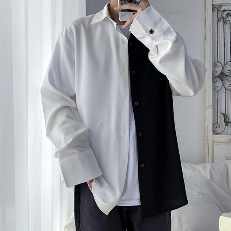 Men's Casual Shirts Lapel Long Sleeve Single-breasted Men Shirt Spring Autumn Loose Fit Contrast Color Coat Street Wear All-match Top, White
Men's Casual Shirts Lapel Long Sleeve Single-breasted Men Shirt Spring Autumn Loose Fit Contrast Color Coat Street Wear All-match Top, White