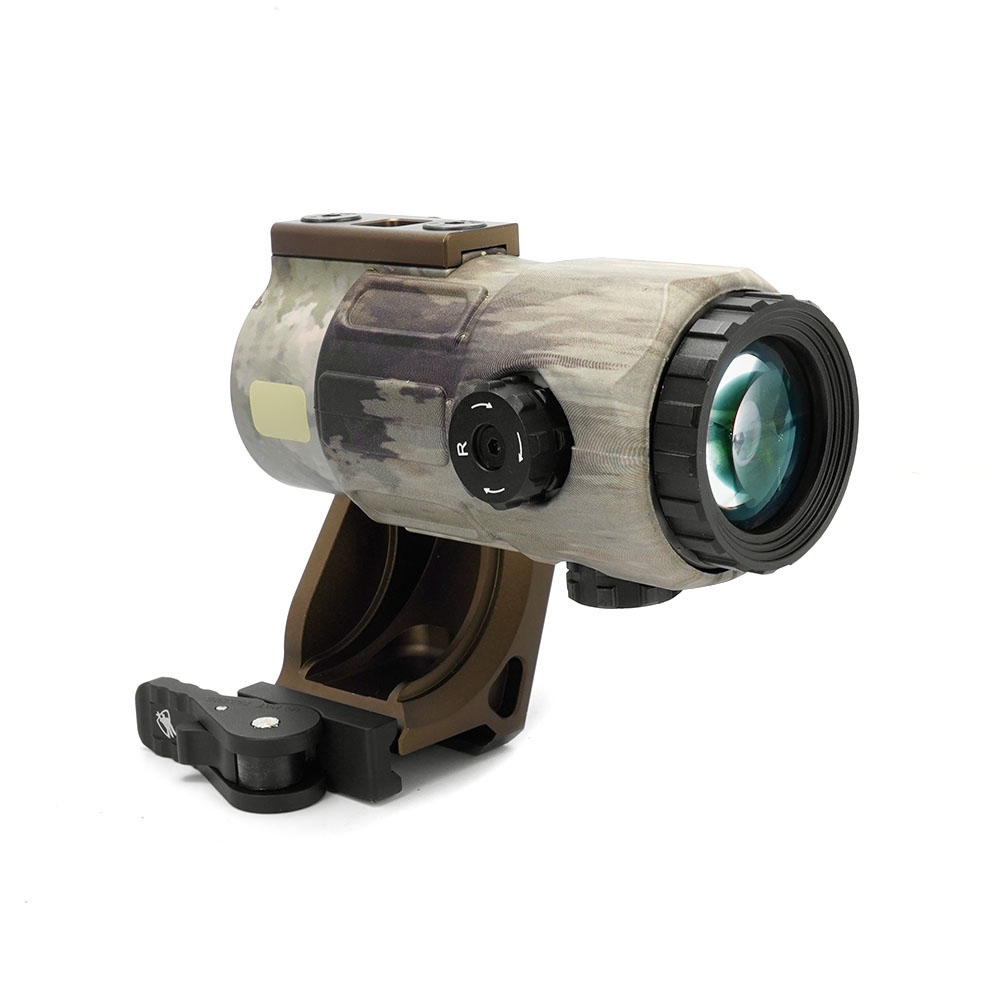 Tactical G45 5X Magnifier Scope With FAST FTC Mount Combo with US Flag Original Markings A-Atcs Color Colors