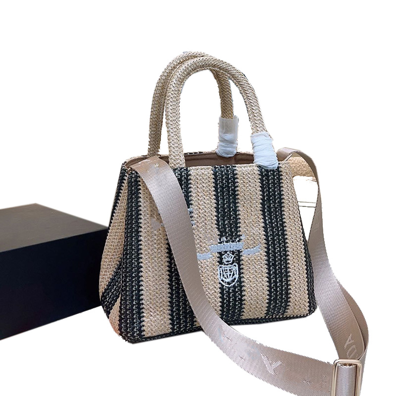 Italy Brand Classic Sunshine Handbags New Summer Beach Bags 5A Quality Triangle Sign Flax Shopping Bag Handbag Fashion Women Straw Bag Totes Luxury Designer Bag 26CM, Blue
Italy Brand Classic Sunshine Handbags New Summer Beach Bags 5A Quality Triangle Sign Flax Shopping Bag Handbag Fashion Women Straw Bag Totes Luxury Designer Bag 26CM, Blue