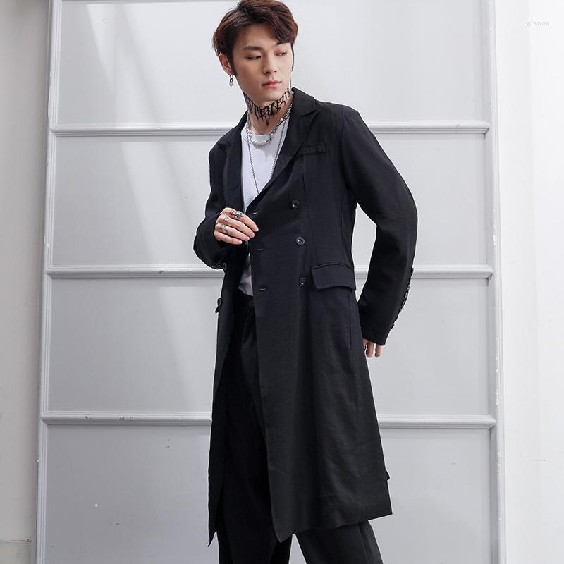 Men's Trench Coats Spring Coat Men Black Double-breasted Long Windbreaker Suit Collar Yamamoto Male Slim Jacket Korean Casual Outerwear
Men's Trench Coats Spring Coat Men Black Double-breasted Long Windbreaker Suit Collar Yamamoto Male Slim Jacket Korean Casual Outerwear