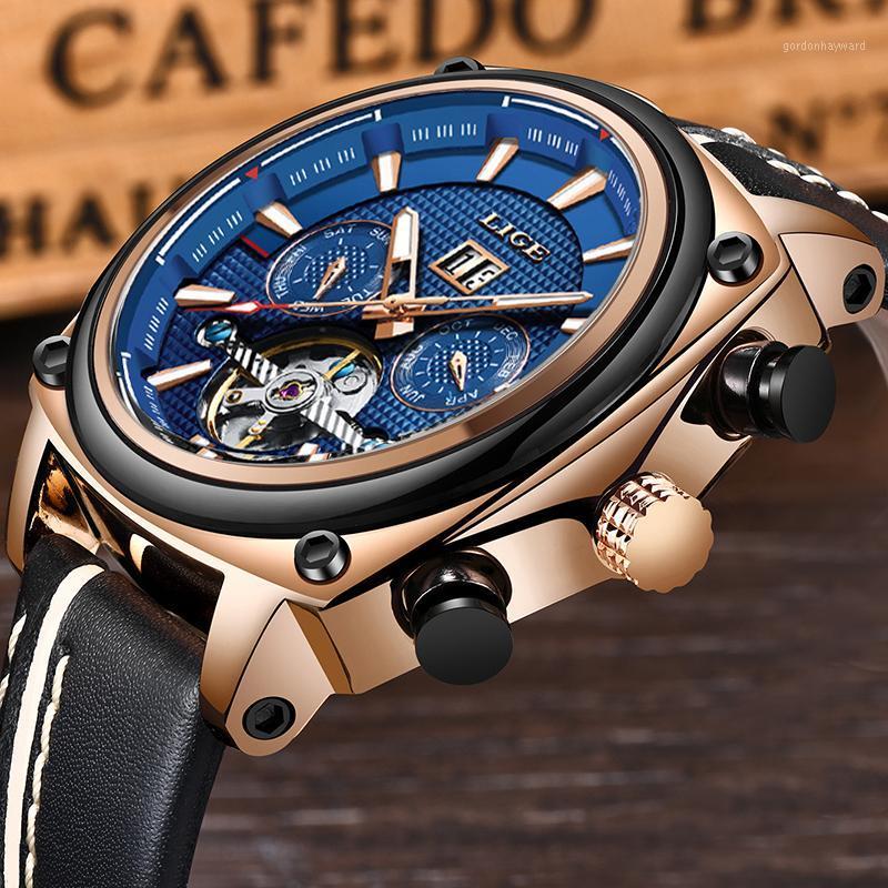 Wristwatches Mens Watches Top Men's Sport Watch Men Casual Leahther Fashion Automatic Mechanical Clock Relogio Masculino, Rose gold black
Wristwatches Mens Watches Top Men's Sport Watch Men Casual Leahther Fashion Automatic Mechanical Clock Relogio Masculino, Rose gold black