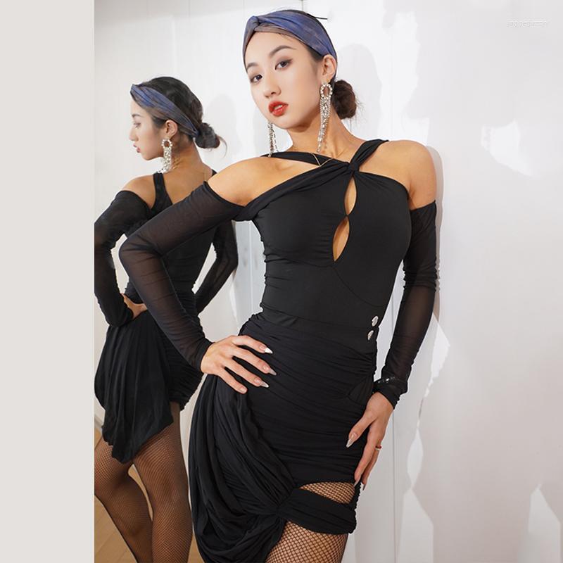 Stage Wear Latin Dance Dress Women Off Shoulder Tops Irregular Skirt Black Long Sleeves Competition Salsa Tango Dancewear NV17863, Only tops
Stage Wear Latin Dance Dress Women Off Shoulder Tops Irregular Skirt Black Long Sleeves Competition Salsa Tango Dancewear NV17863, Only tops