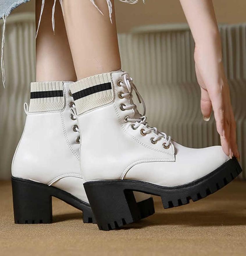New Autumn Woman Fashion Lace Up No Slip Mid Calf Women Platform Shoes Ladies High Heels warm Boots Female 09268699595, Brown
New Autumn Woman Fashion Lace Up No Slip Mid Calf Women Platform Shoes Ladies High Heels warm Boots Female 09268699595, Brown