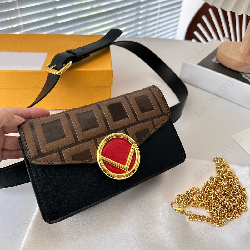 Fashion Woman Waist Bag Designer Chest Crossbody Man Outdoor Sports Phone Bags Purses Cowhide Leather with Embossed Letter