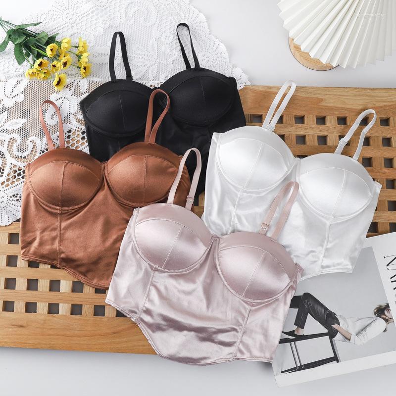 Women's Tanks Satin Corsets Sexy Crop Top Women Strapless Bralette Summer Woman Clothes Sleeveless Off Shoulder Tube Tops Bustier Club, White
Women's Tanks Satin Corsets Sexy Crop Top Women Strapless Bralette Summer Woman Clothes Sleeveless Off Shoulder Tube Tops Bustier Club, White