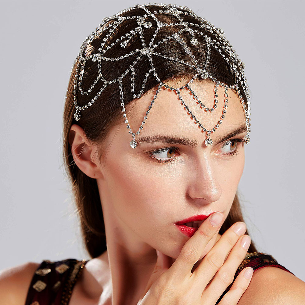 Multi-layer water drop zircon forehead Hair hoop Hair chain rhinestone headwear zircon Hair band Evening party show headwear accessories 1221
Multi-layer water drop zircon forehead Hair hoop Hair chain rhinestone headwear zircon Hair band Evening party show headwear accessories 1221