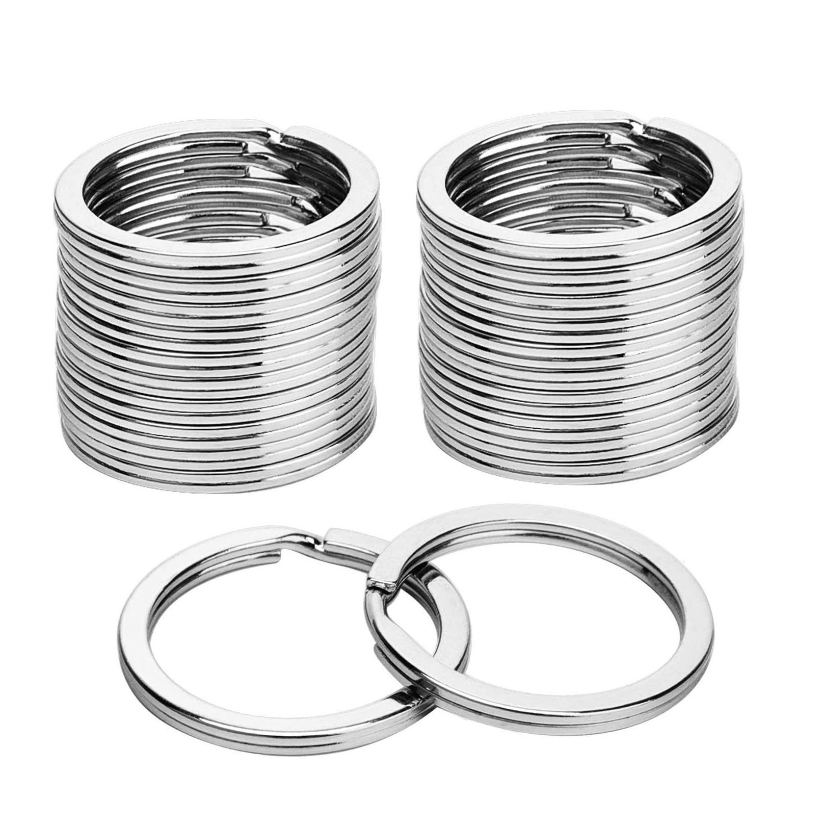 20pcs/lot Steel Flat Key Ring Key Chain Ring 20/25/28/30/35/40/45/50mm Round Jump Rings Split DIY Keychain Findings
20pcs/lot Steel Flat Key Ring Key Chain Ring 20/25/28/30/35/40/45/50mm Round Jump Rings Split DIY Keychain Findings