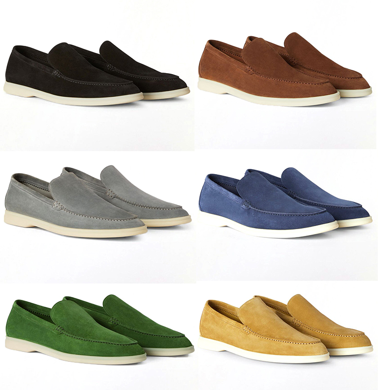 Loro Piana summer casual shoe embellished Walk suede loafers shoes Beige Genuine leather comfort slip on flats mens women Luxury Designer flat with box, Color#6
Loro Piana summer casual shoe embellished Walk suede loafers shoes Beige Genuine leather comfort slip on flats mens women Luxury Designer flat with box, Color#6