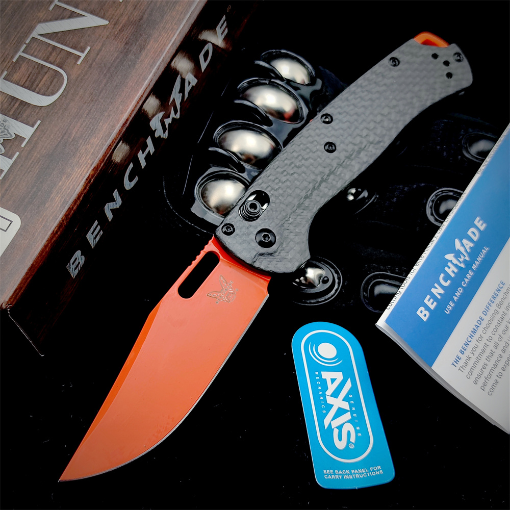 Benchmade 15535 Hunt Taggedout AXIS Folding Knife Orange 3.5" CPM-154 Clip Point Blade, Carbon Fiber Handles EDC Multifunction Tool Outdoor Survival Self defense
Benchmade 15535 Hunt Taggedout AXIS Folding Knife Orange 3.5" CPM-154 Clip Point Blade, Carbon Fiber Handles EDC Multifunction Tool Outdoor Survival Self defense