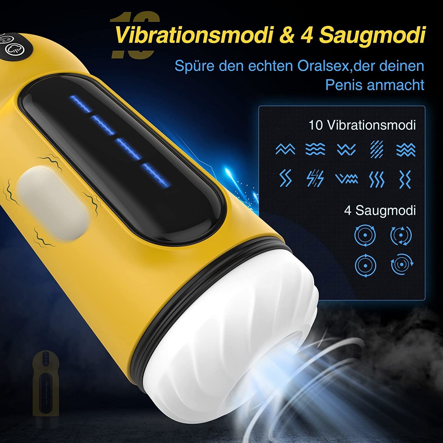 Masturbators HESEKS automatic male masturbation suction cup oral sex male suction vibration cat simulation sex machine 230524