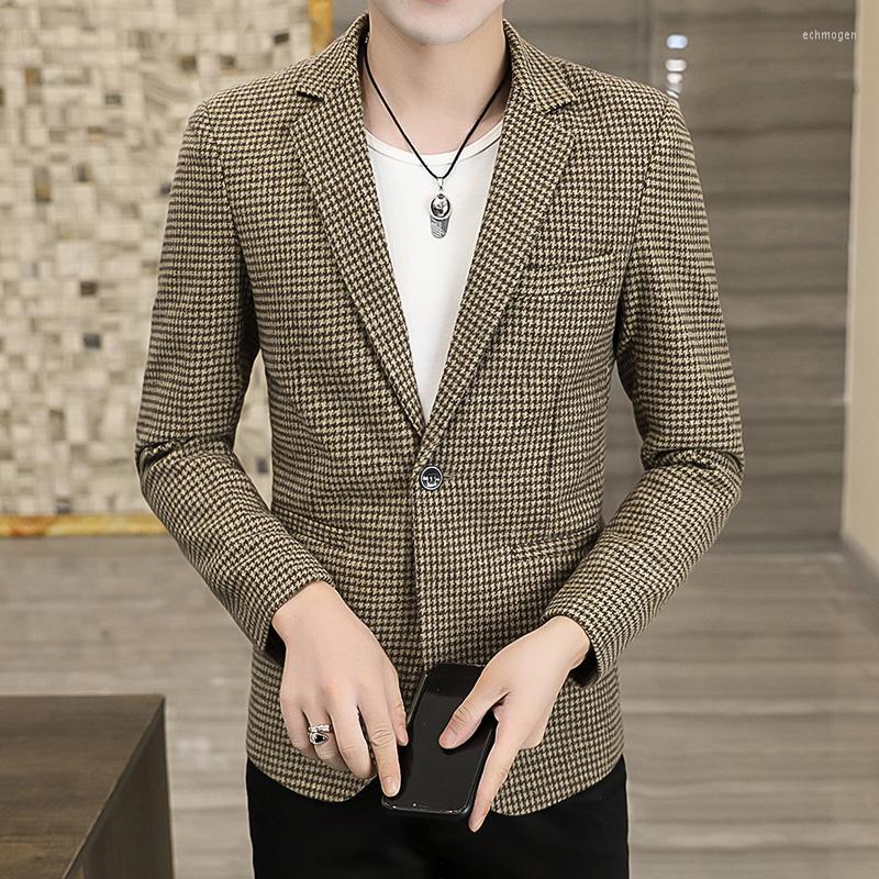 Men's Suits Boutique Blazer Houndstooth British Style Senior Simple Business Casual Elegant Fashion Gentleman Slim Suit Jacket, Grey
Men's Suits Boutique Blazer Houndstooth British Style Senior Simple Business Casual Elegant Fashion Gentleman Slim Suit Jacket, Grey