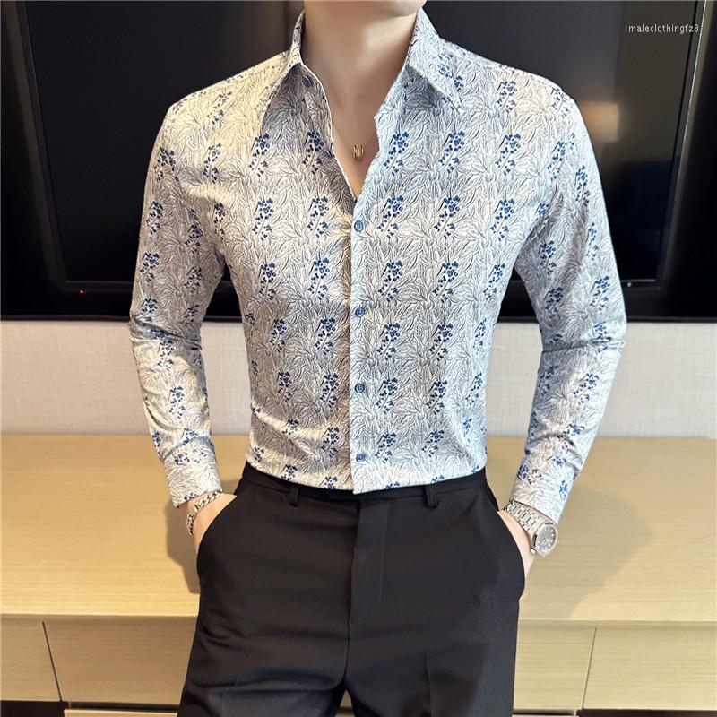 Men's Casual Shirts 2023 Lapel Men Floral Shirt Digital Printing Long Sleeve Tuxedo Fashion Korean Slim Fit Camisa Masculina, White
Men's Casual Shirts 2023 Lapel Men Floral Shirt Digital Printing Long Sleeve Tuxedo Fashion Korean Slim Fit Camisa Masculina, White