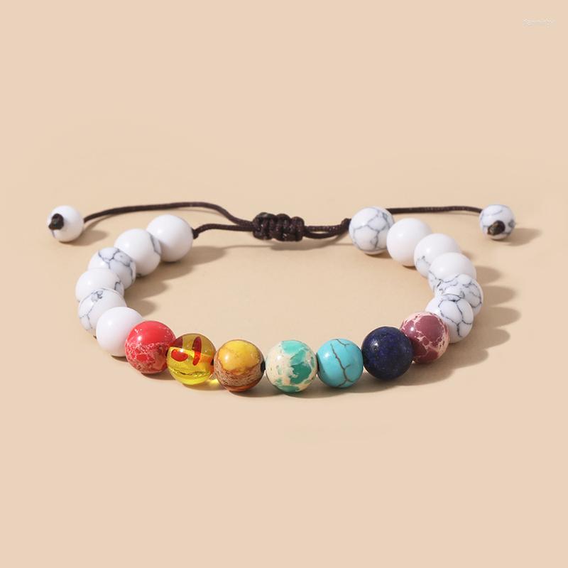Bangle OAIITE 7 Chakra Natural White Turquoise Stone Bracelet Handmade Braid Rope Chain Adjustable Bracelets Yoga Energy Jewelry
Bangle OAIITE 7 Chakra Natural White Turquoise Stone Bracelet Handmade Braid Rope Chain Adjustable Bracelets Yoga Energy Jewelry