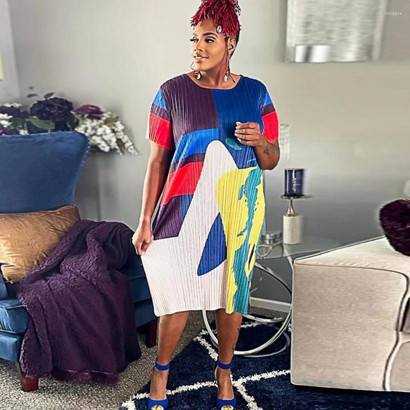 Party Dresses African For Women Dashiki Spring Summer Short Sleeve Pleated Fashion Elegant Print Office Lady Midi Dress, Multi
Party Dresses African For Women Dashiki Spring Summer Short Sleeve Pleated Fashion Elegant Print Office Lady Midi Dress, Multi