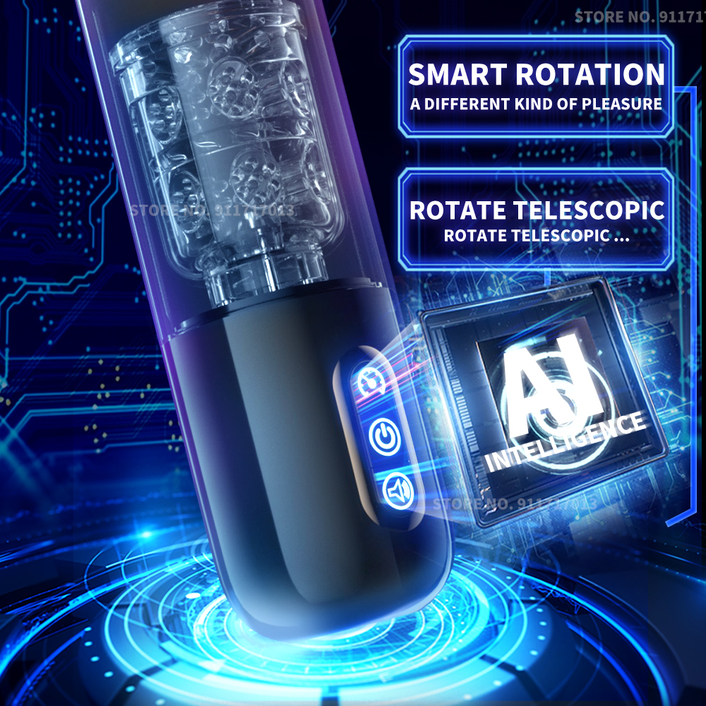 Masturbators Male Masturbation Device Automatic Sucking Telescopic Rotating Male Masturbation Device Cup Real Vaginal Pocket Sucking Machine Sex Toy 2