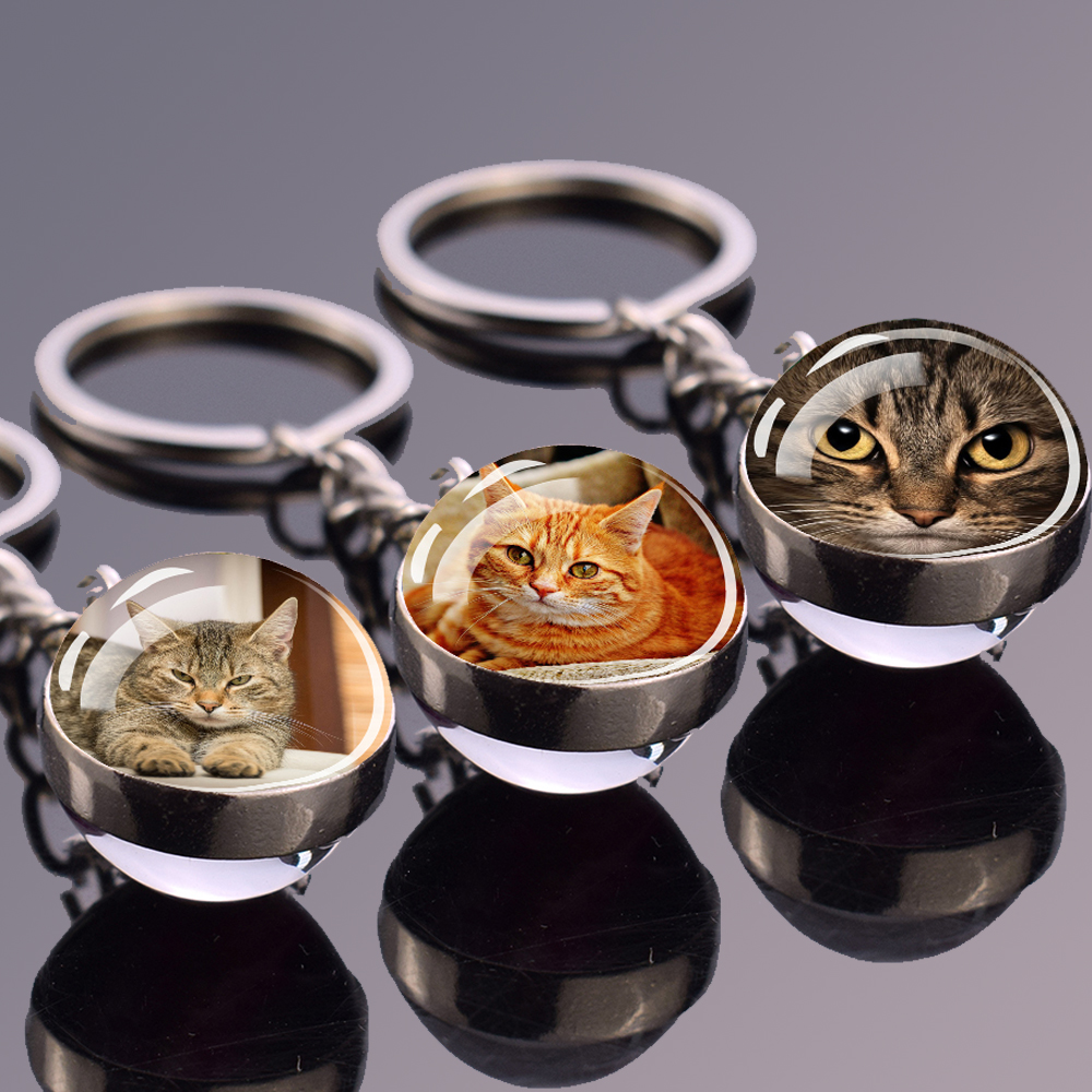 Animals Cute Keychain Black Cat Civet Cat Double Side Glass Ball Pendant Keyring Car Key Decorations Key Chains Jewelry Gift
Animals Cute Keychain Black Cat Civet Cat Double Side Glass Ball Pendant Keyring Car Key Decorations Key Chains Jewelry Gift