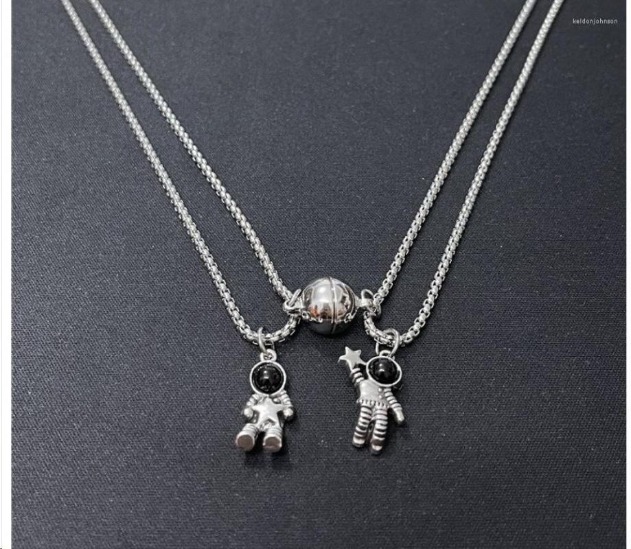 Pendant Necklaces Couple Bracelets For Women Men Fashion Astronaut Creative Magnet Attract 2Pieces/Set Lovers' Jewelry Wholesale
Pendant Necklaces Couple Bracelets For Women Men Fashion Astronaut Creative Magnet Attract 2Pieces/Set Lovers' Jewelry Wholesale