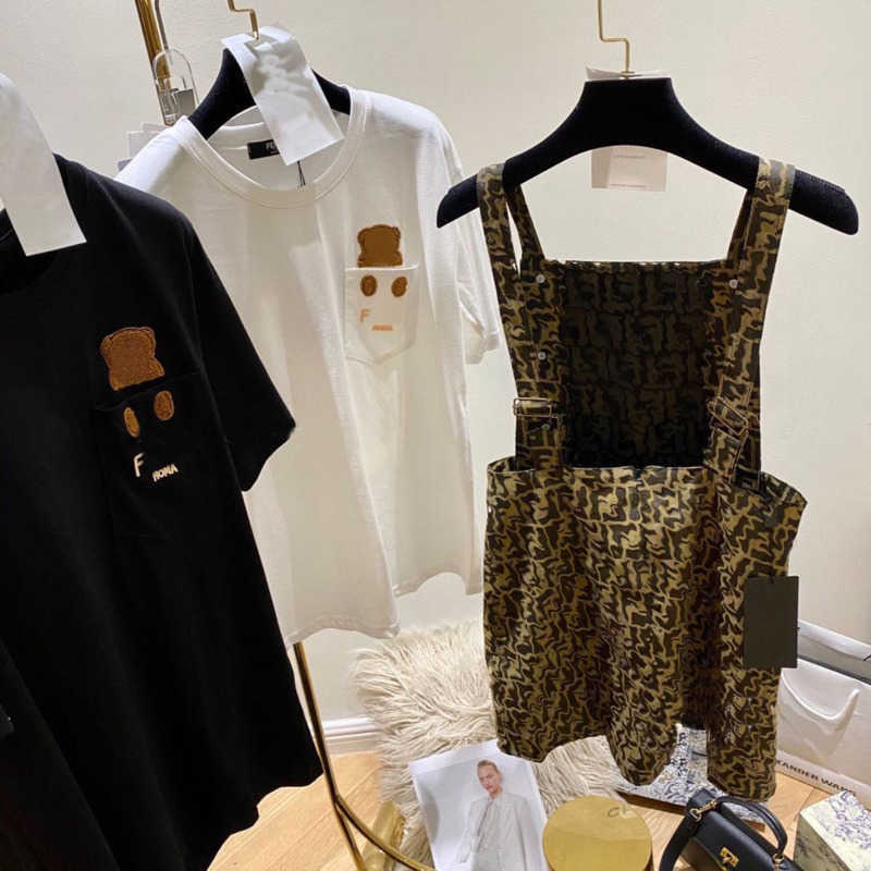 Luxury Womens dress suit designer strap dresses Short Sleeve Tshirt Embroidery Teddy Bear Pullover Tee Cotton Sweatshirt Fashion Miniskirt, Black
Luxury Womens dress suit designer strap dresses Short Sleeve Tshirt Embroidery Teddy Bear Pullover Tee Cotton Sweatshirt Fashion Miniskirt, Black