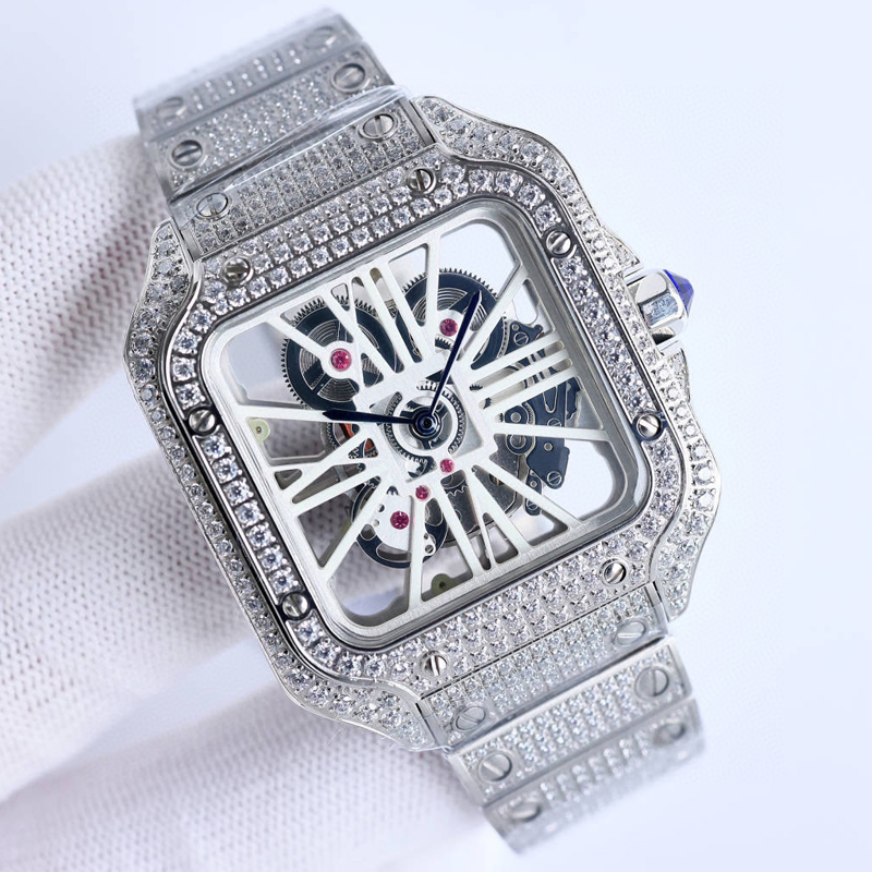 Silver Skeleton watch CZ Diamonds watches luxury square case Quartz movement Top Men Luxury Full zirconia Iced Out Sapphire Watches with box, 04 watch with box
Silver Skeleton watch CZ Diamonds watches luxury square case Quartz movement Top Men Luxury Full zirconia Iced Out Sapphire Watches with box, 04 watch with box