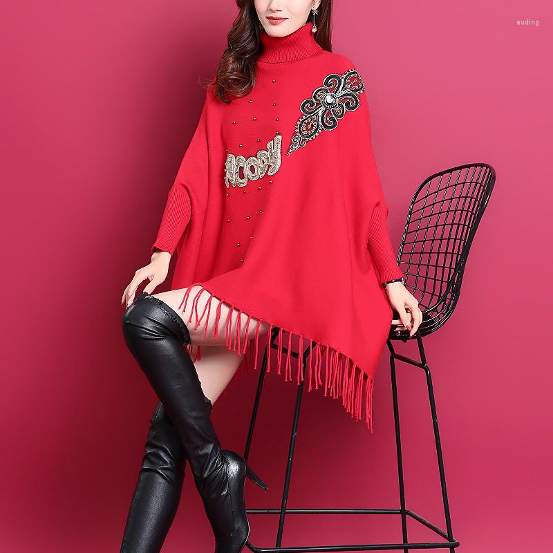 Scarves Wholesale Spring Autumn Turtleneck Ladies Knitted Poncho Sweater Beading Tassel Letter Cape Pullover Shawl Women's
Scarves Wholesale Spring Autumn Turtleneck Ladies Knitted Poncho Sweater Beading Tassel Letter Cape Pullover Shawl Women's