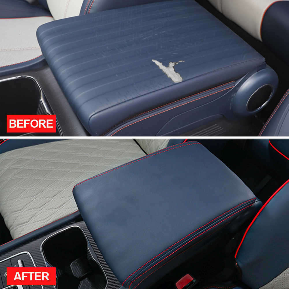 New for Byd Atto 3 2022 2023 Leather Car Armrest Mat Interior Auto Storage Box Dust-proof Cushion Cover Protector Accessories