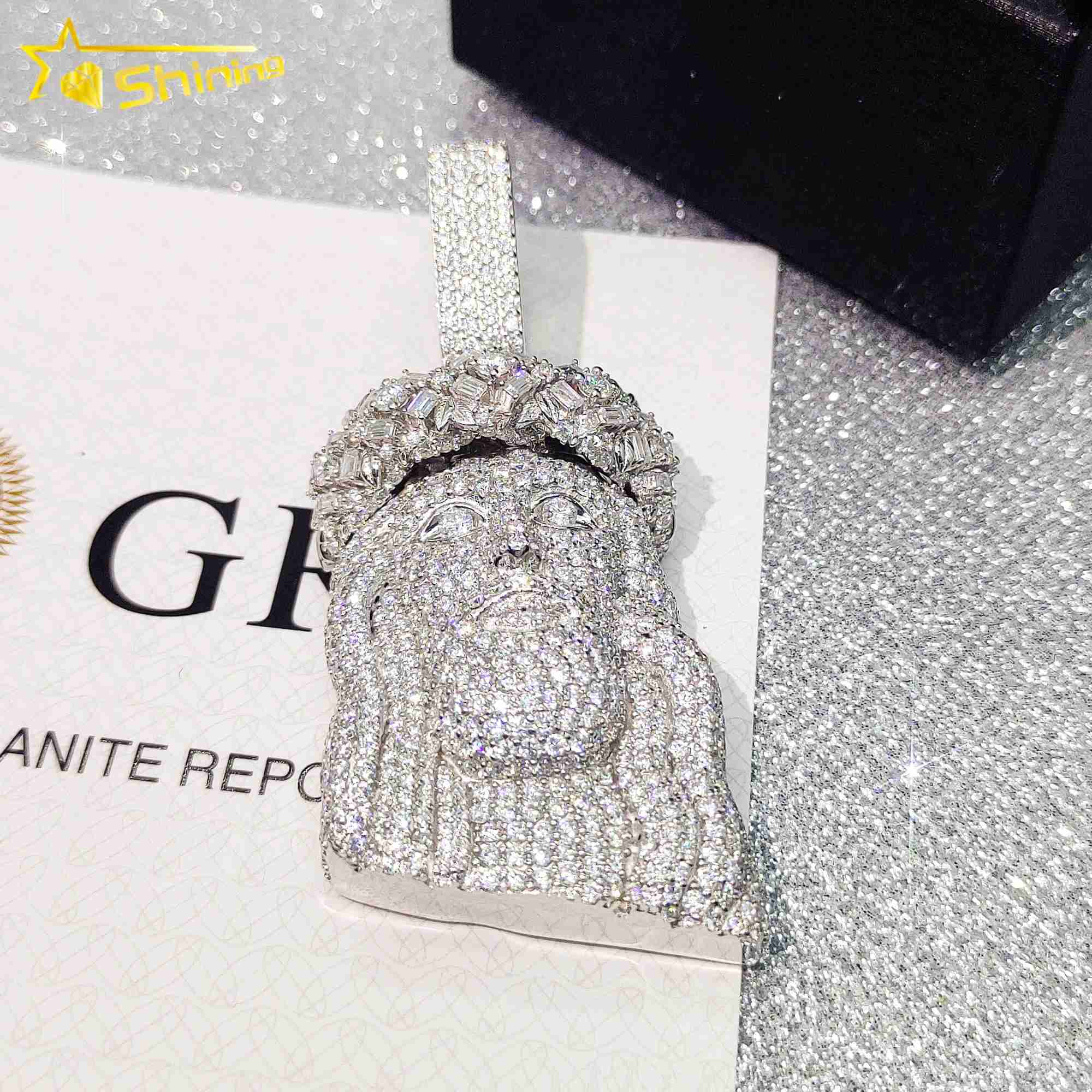necklace moissanite chain custom pendant Pass Dia Tester FL Hip Hop Jewelry S Jesus