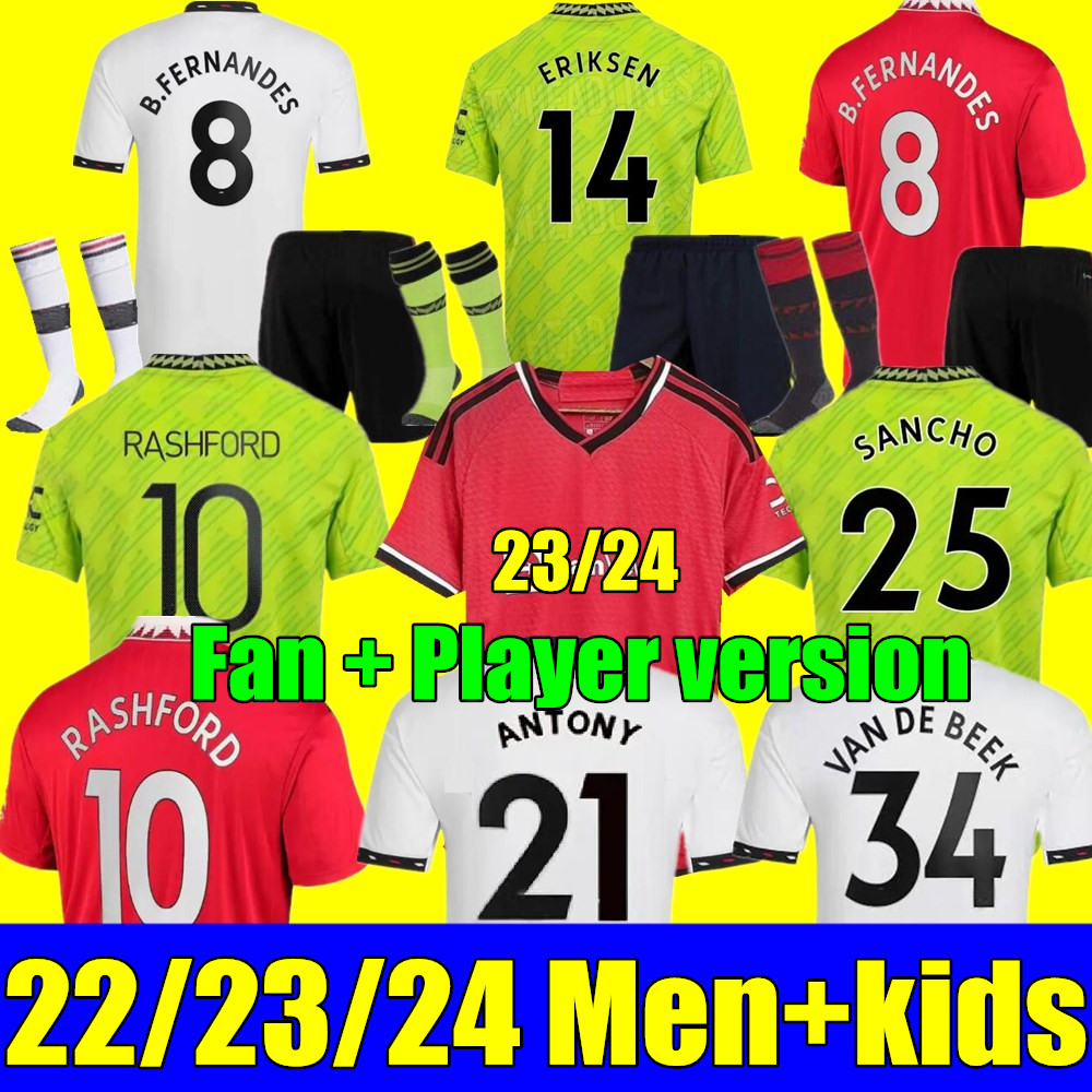 23 24 ANTONY CASEMIRO MARTINEZ ERIKSEN soccer jerseys RASHFORD 2023 2024 SANCHO B. FERNANDES FRED MANCHESTERS MANS UTDS football shirt Men kids kit set Uniforms, 22/23 kids 3rd+socks
23 24 ANTONY CASEMIRO MARTINEZ ERIKSEN soccer jerseys RASHFORD 2023 2024 SANCHO B. FERNANDES FRED MANCHESTERS MANS UTDS football shirt Men kids kit set Uniforms, 22/23 kids 3rd+socks