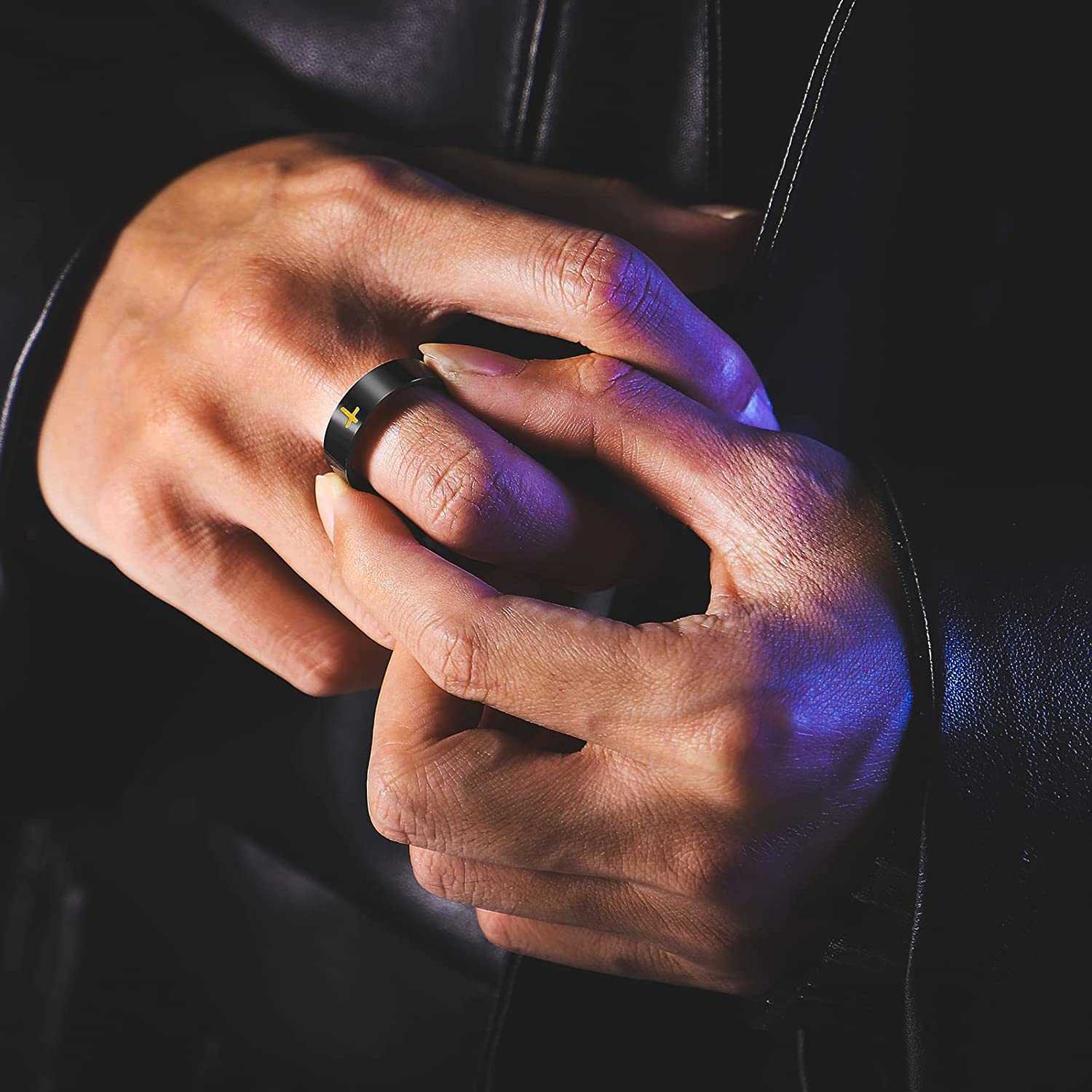 GZW Cross Rings For Men And Women18k Gold Plated Mens Titanium Stainless Steel Silver Gold Black Color Lord Prayer Jesus Christian Religious Finger Ri