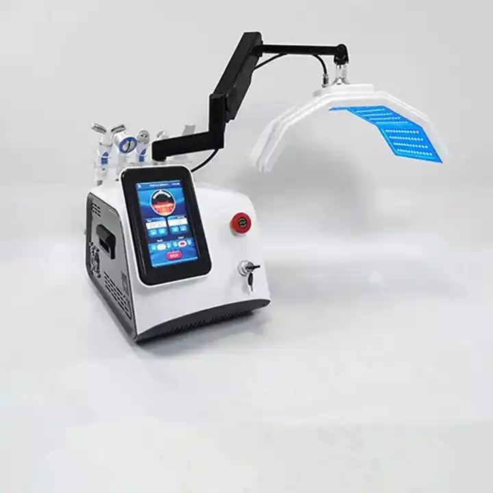 Portable 6 in 1 Multifunctional Acne Wrinkle Photodynamic LED Hair Scalp Analyzer 650nm Diode Laser Hair Growth Laser Machine