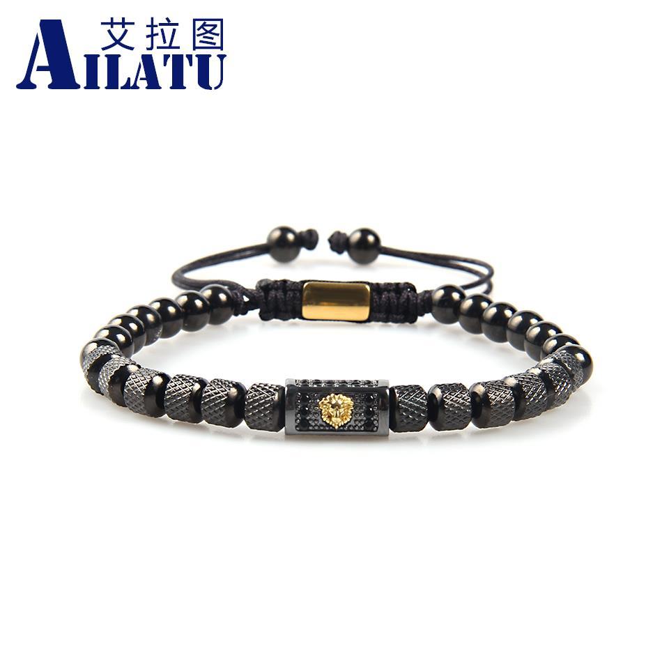 Bangle Ailatu 10pcs/lot Luxury New Bracelets for Men Stainless Steel Lion Head Crown Helmet Beads New HandMade Present Gift
Bangle Ailatu 10pcs/lot Luxury New Bracelets for Men Stainless Steel Lion Head Crown Helmet Beads New HandMade Present Gift