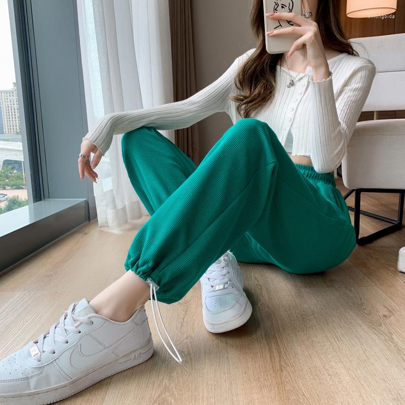 Women's Pants 2023 Fashion Green Sweatpants For Women Spring Baggy High Waist Jogger Wide Leg Trousers Femme Loose Sports Summer