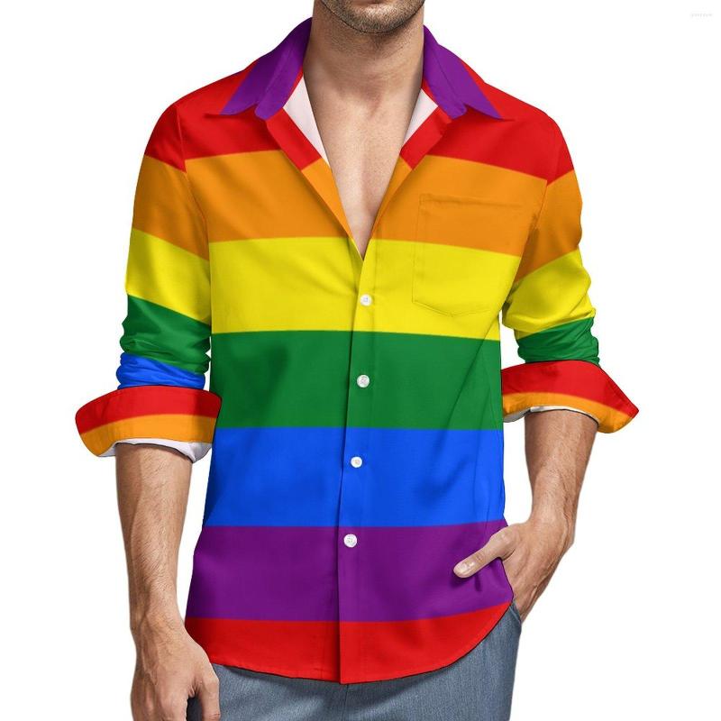 Men's Casual Shirts LGBT Rainbow Shirt Pride Flag Stripe Long Sleeve Graphic Y2K Blouses Spring Cool Oversized Clothing, Style-7
Men's Casual Shirts LGBT Rainbow Shirt Pride Flag Stripe Long Sleeve Graphic Y2K Blouses Spring Cool Oversized Clothing, Style-7