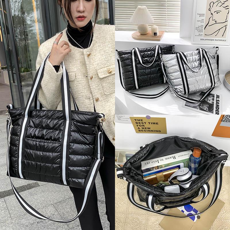 Evening Bags Stripe Nylon Big Totes High Capacity Soft Warm Shoulder Crossbody Bag For Women 2023 Winter Fashion Shopper Travel Handbags, Beige
Evening Bags Stripe Nylon Big Totes High Capacity Soft Warm Shoulder Crossbody Bag For Women 2023 Winter Fashion Shopper Travel Handbags, Beige