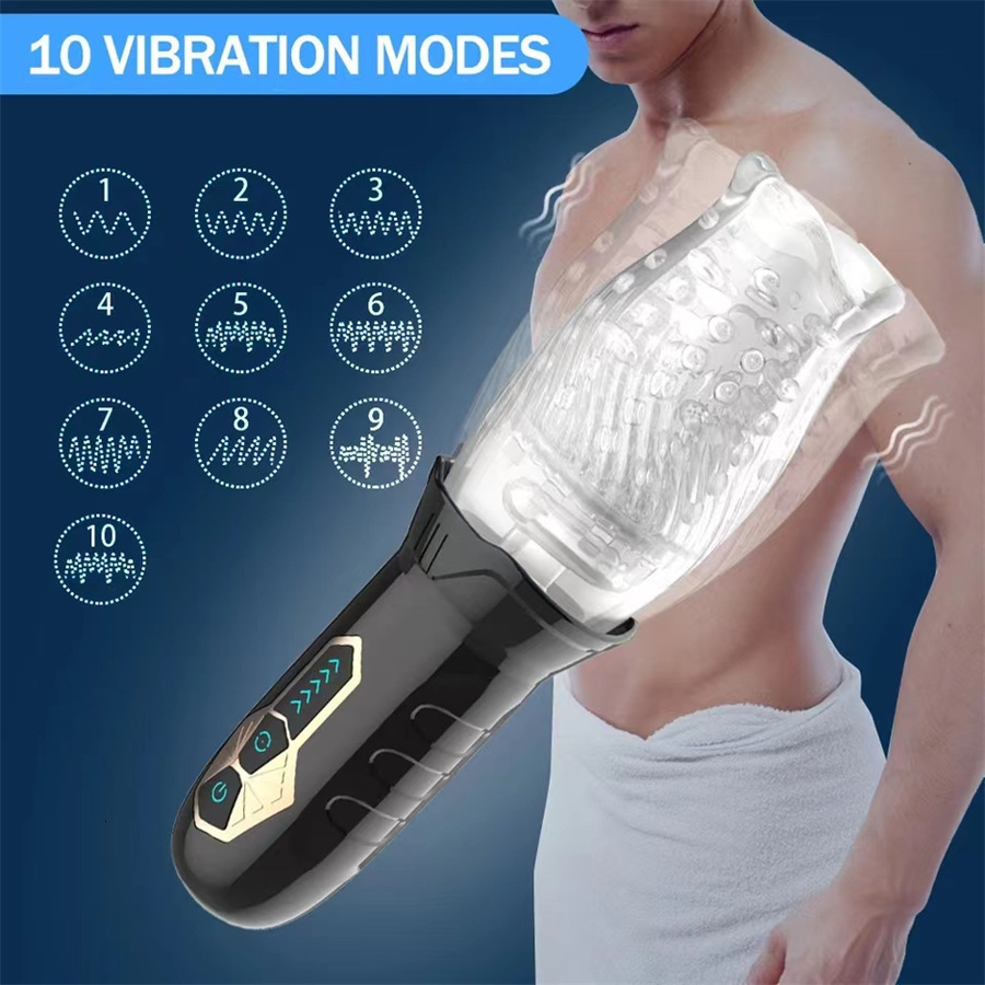 Masturbators Automatic oral sex Sucks Powerful Mouth Vagina Masturbator for Men 360 ° Rotary Penis Exerciser Masturbator 230524