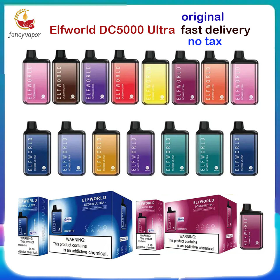 Elfworld DC5000 5000 puffs Ultra Disposable E cigarettes OEM ODM Disposables Rechargeable Type-C Vape Pod 13ML 650mAH elf world 5000puff disposables vapes, Mix flavors
Elfworld DC5000 5000 puffs Ultra Disposable E cigarettes OEM ODM Disposables Rechargeable Type-C Vape Pod 13ML 650mAH elf world 5000puff disposables vapes, Mix flavors