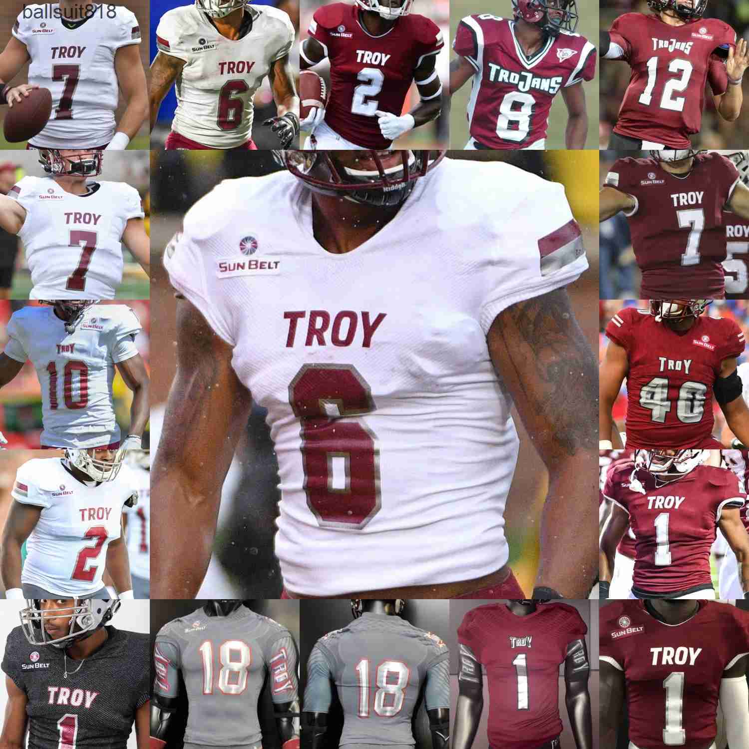 2020 Troy Trojans Football Jersey NCAA College 5 Will Choloh 18 Reddy Steward 26 B.J. Smith 12 Jacob Free 9 Richard Jibunor 1 Terence Dunlap, Red iv
2020 Troy Trojans Football Jersey NCAA College 5 Will Choloh 18 Reddy Steward 26 B.J. Smith 12 Jacob Free 9 Richard Jibunor 1 Terence Dunlap, Red iv