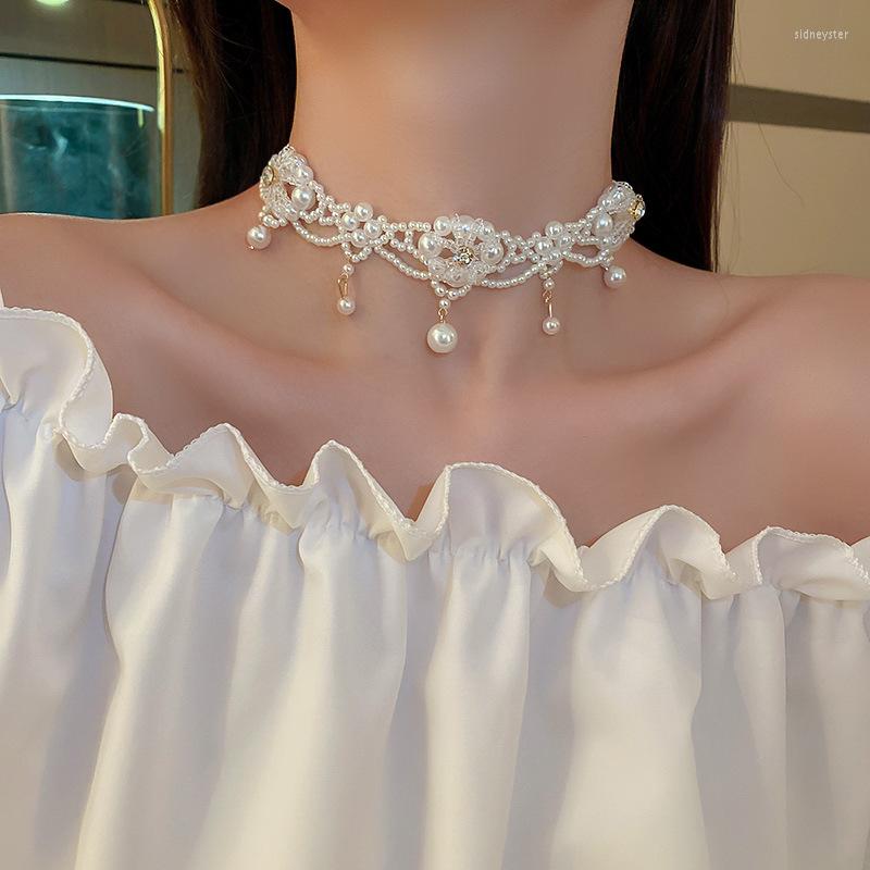 Pendant Necklaces Romantic Imitated Pearl Jewelry Gorgeous Delicate Flower Circle Neck Chain Trendy Beaded Necklace For Women Vintage
Pendant Necklaces Romantic Imitated Pearl Jewelry Gorgeous Delicate Flower Circle Neck Chain Trendy Beaded Necklace For Women Vintage